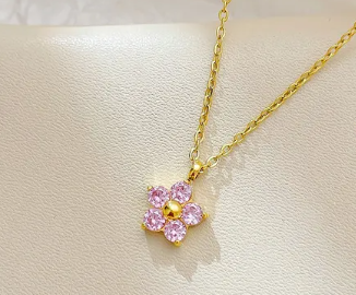 Pink Blossom Diamond Necklace